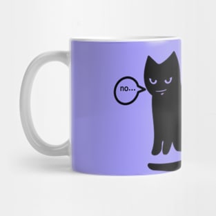 Black Cat Says No Mug